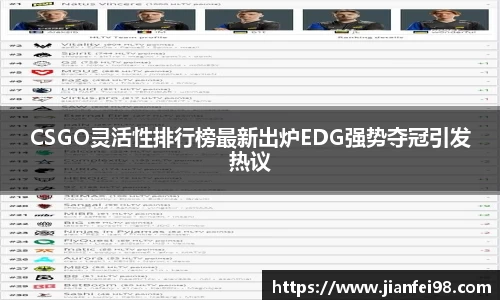 CSGO灵活性排行榜最新出炉EDG强势夺冠引发热议