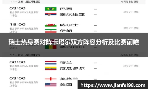 瑞士热身赛对阵卡塔尔双方阵容分析及比赛前瞻